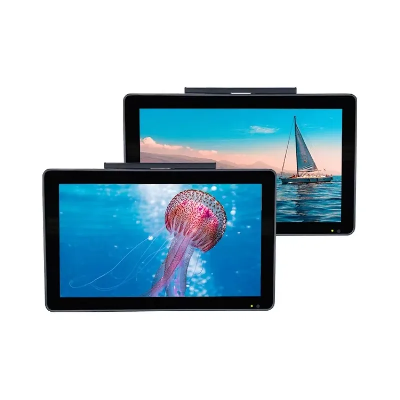 2026 Hot Sale 15.6inch Wall Mount Ads USB Video Display Bus TV Screen DC12-24V Android 11 Fixed Roof For Tour Bus Subway