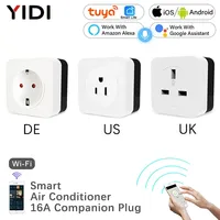 16A WiFi Air Conditioner Wall Plug Socket Companion Outlet IR Remote Controller Smart Life Tuya Work with Alexa Google UK US DE