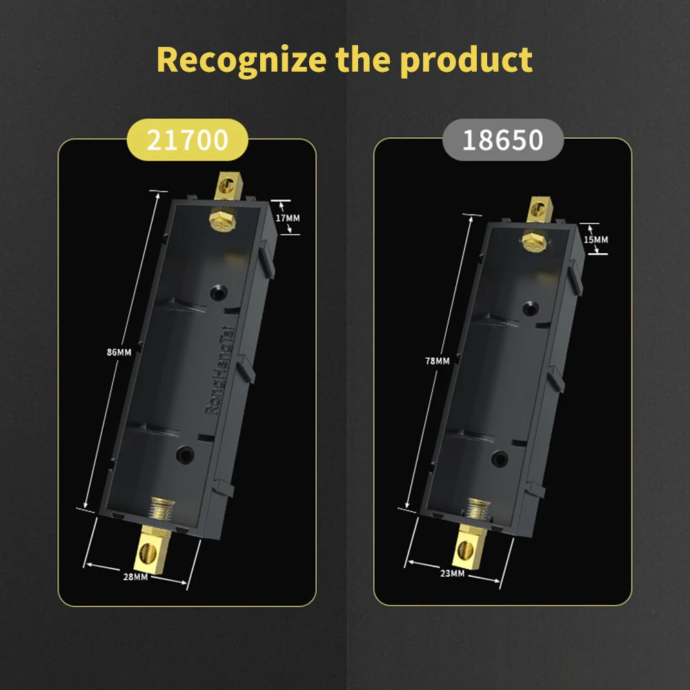 Splicable Solder-Free Battery Holder Battery Case 21700/18650 Lithium Battery Box Holder Electronic High-Current Copper Pillar
