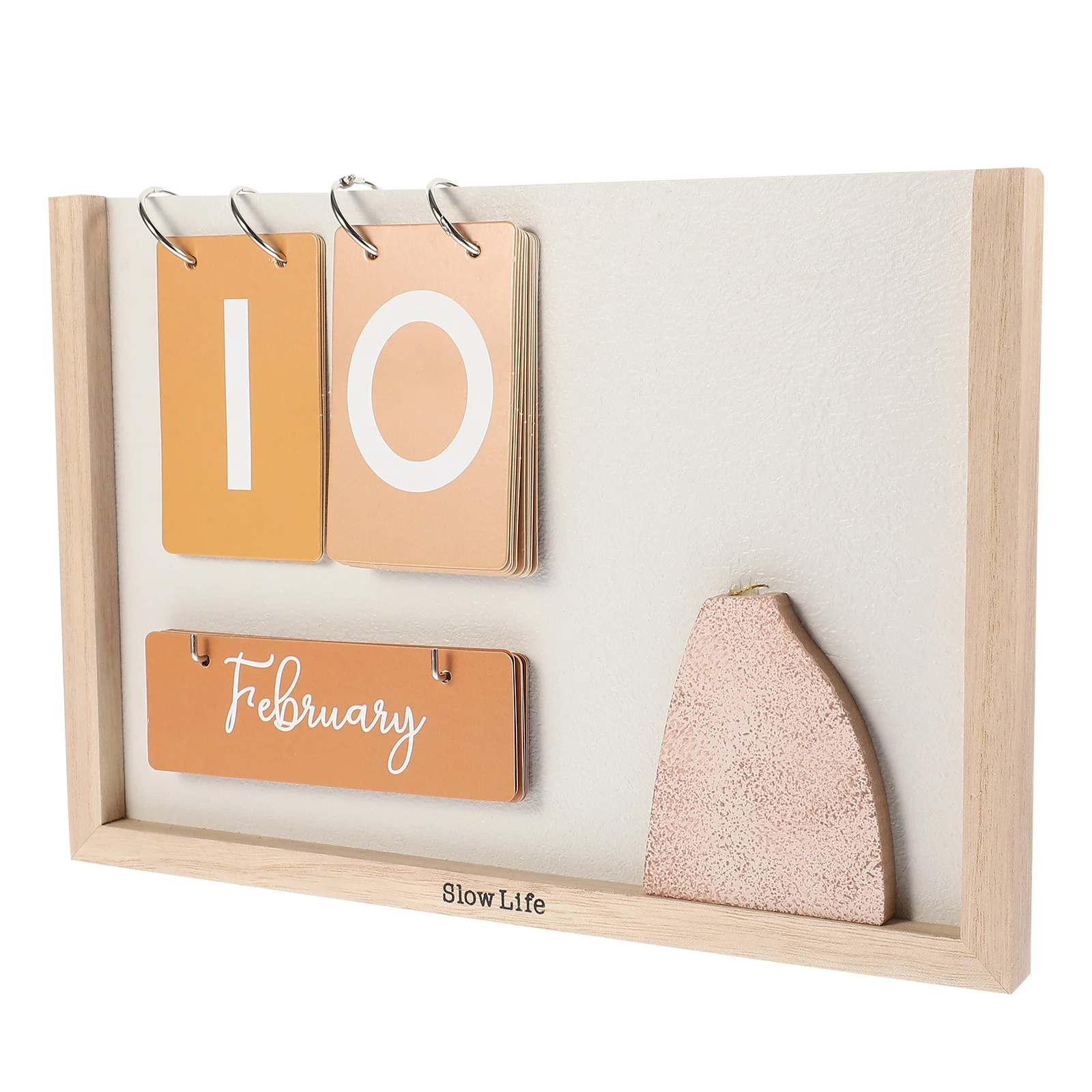 

1pc Wooden Desk Rustic Tabletop Standing Reusable Perpetual For Home Office Study Decorative Desktop Calendar Farmhouse Wood