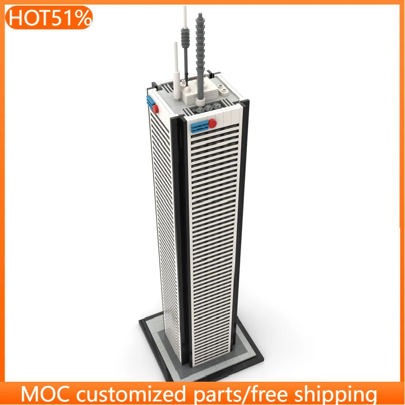 

1666 PCS Construction Financial Plaza MOC Customize Modular Building Block Creative Design Educational DIY Boy Festival Toy Gift