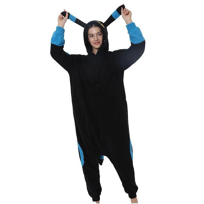 Footed Pajamas Kigurumi Onesie Cosplay Suit for Women Halloween Outfit Costume Couple Christmas Sleepwear One-Piece Pijamas