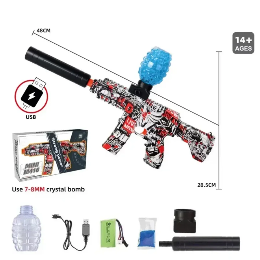 M416 Automatic electric toy gun for adults and children, water pumps, airsoft guns, outdoor games toy gun