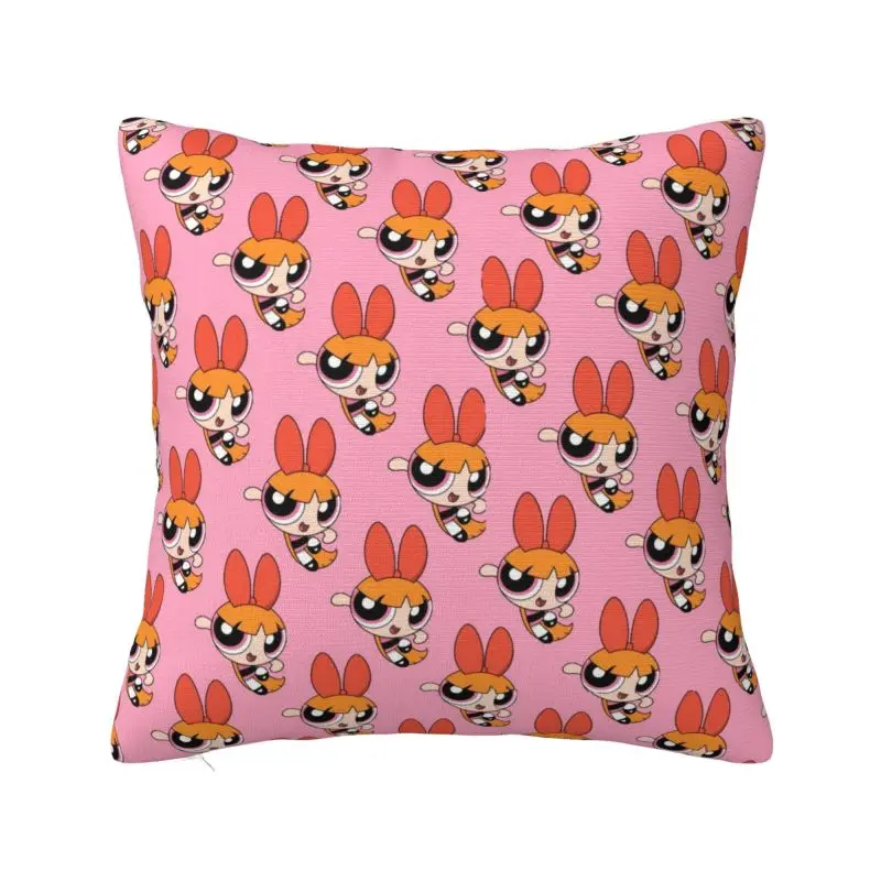 

Custom The P-Powerpuffs Girls Square Pillow Case Decoration 3D Two Side Printed Cushion Cover for Living Room