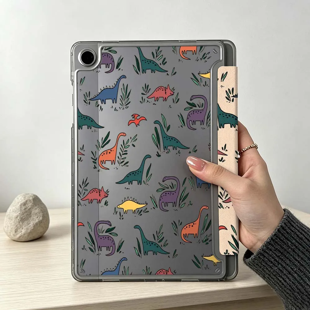 

Cartoon Dinosaur Design For Samsung Galaxy Tab S10 S9 S8 S7 S6 A11 A10 A9 FE Plus Lite Foldable 3Y Tablet Case Soft