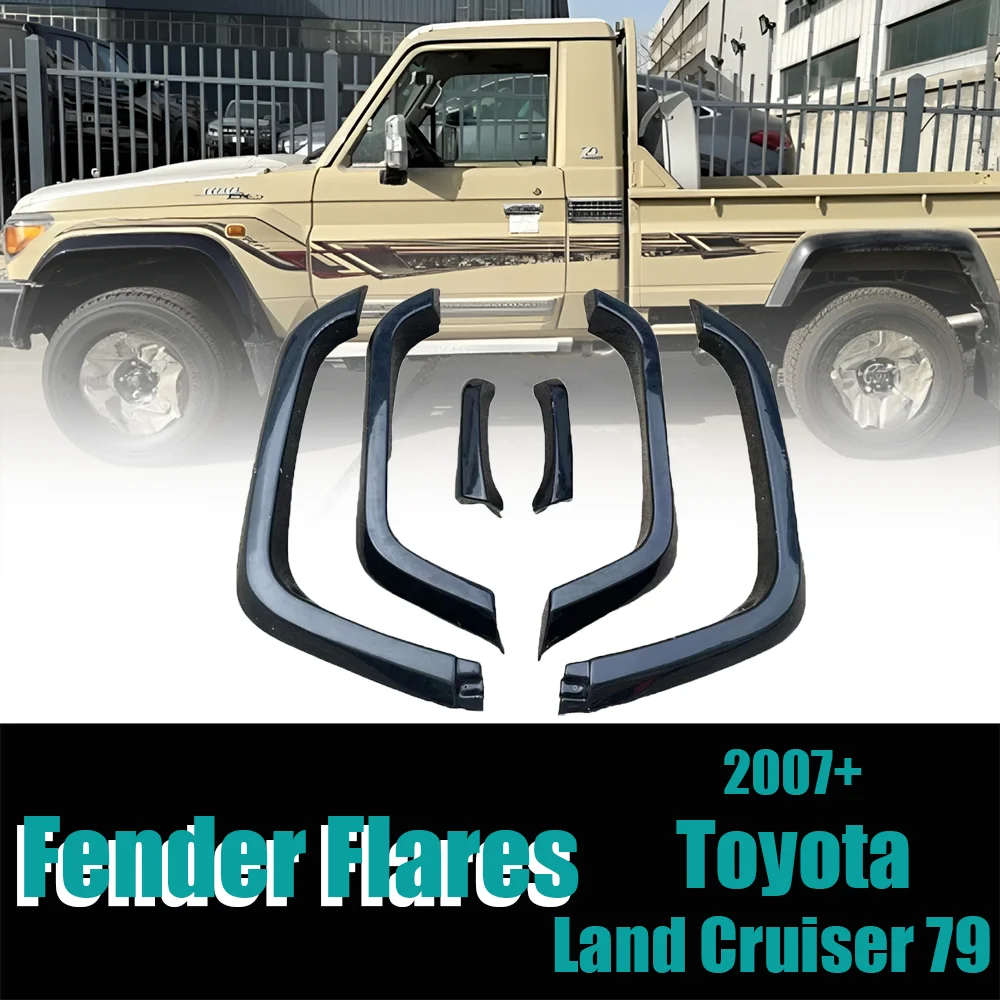 

ABS Fender Flares for Toyota Land Cruiser LC79 2007+ Singal Cab Pickup 4x4 Wheel Arch Mudguards Anti-Scratch Direct Fit