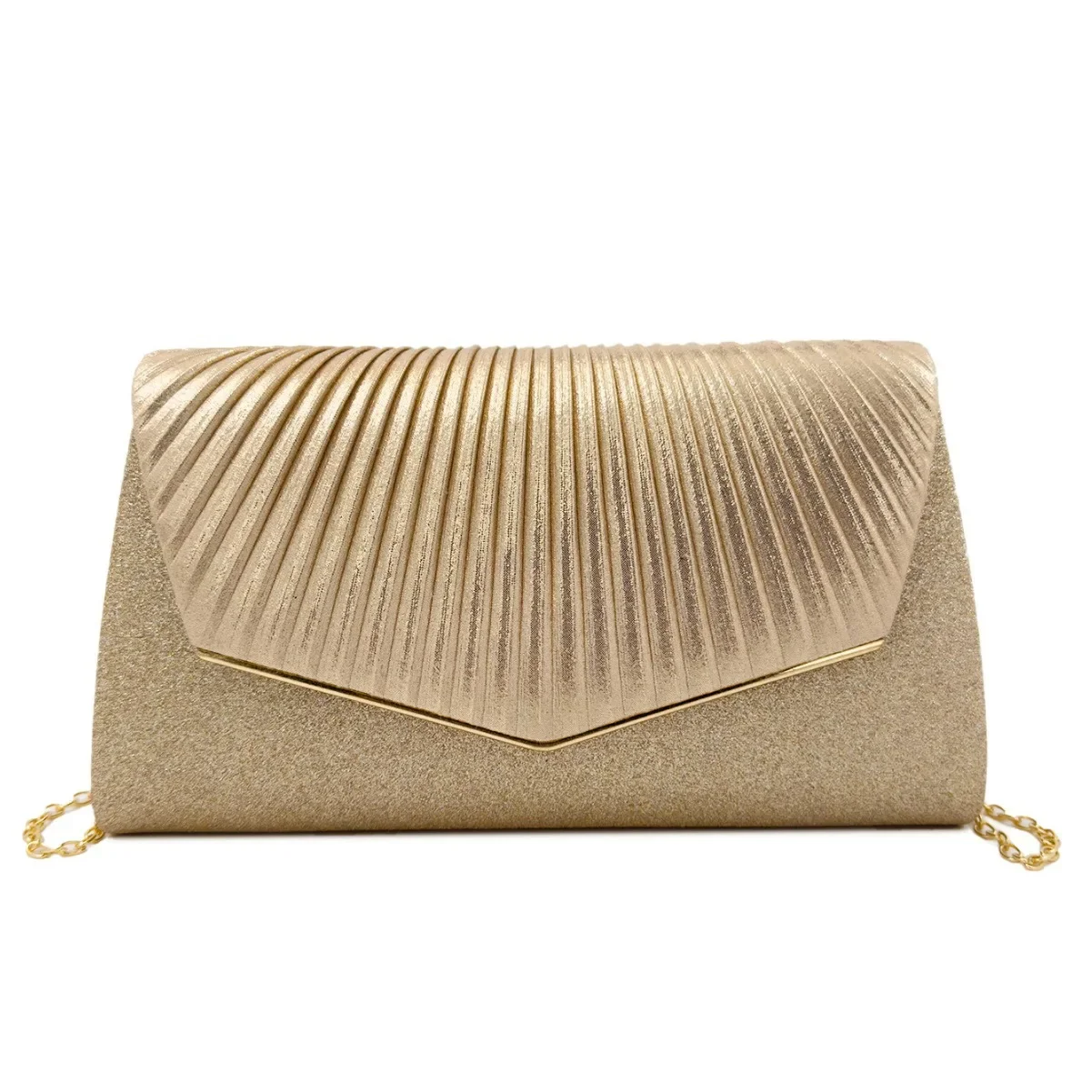 Exquisito bolso de noche para mujer, bolso con purpurina para fiesta y banquete, bolso de mano elegante para boda, bolso de hombro con cadena para cóctel