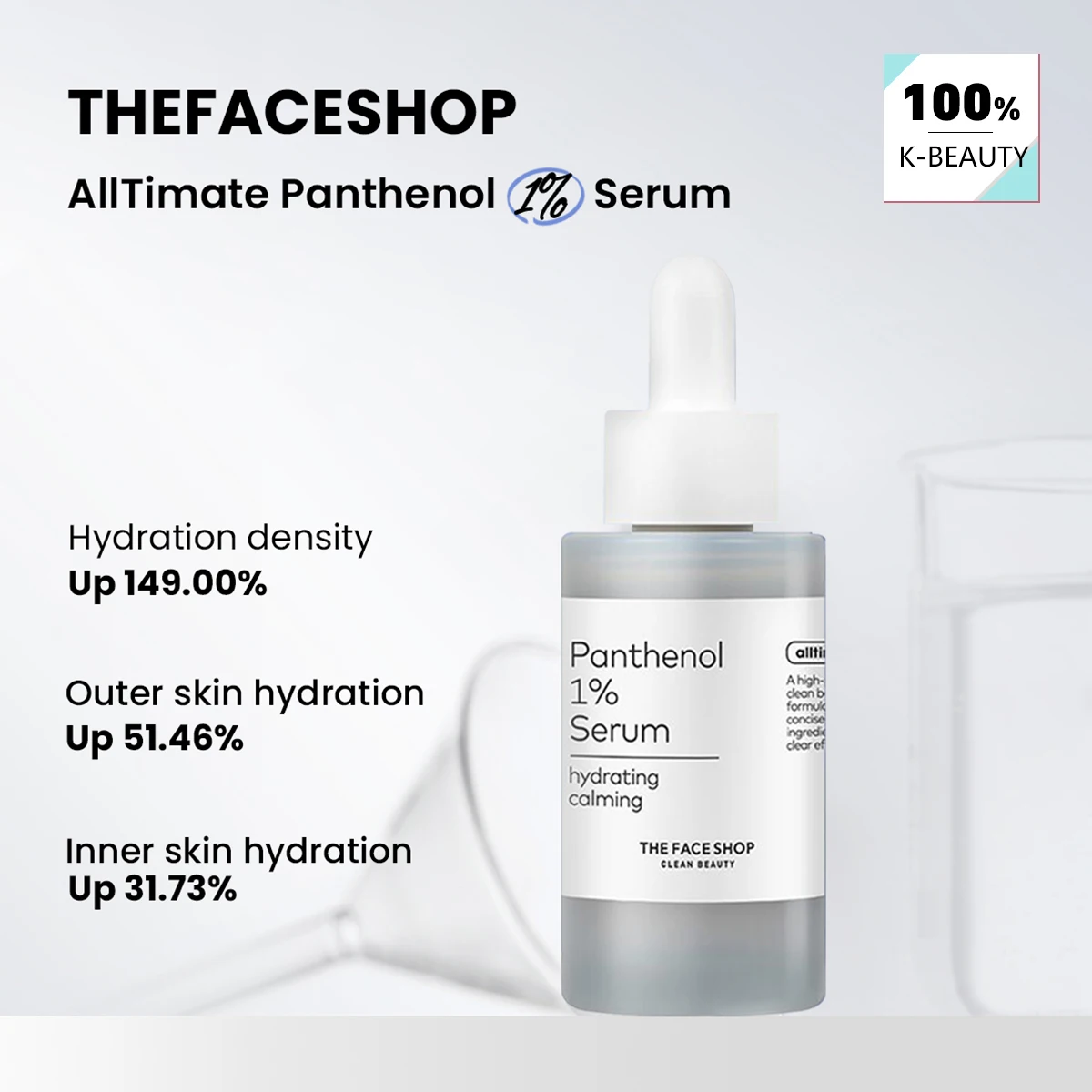 THE FACE SHOP ALLTIMATE PANTHENOL 1% SERUM,Strengthens Skin Barrier,Emergency Soothing,Korean Skincare,K-Beauty,Korean Makeup