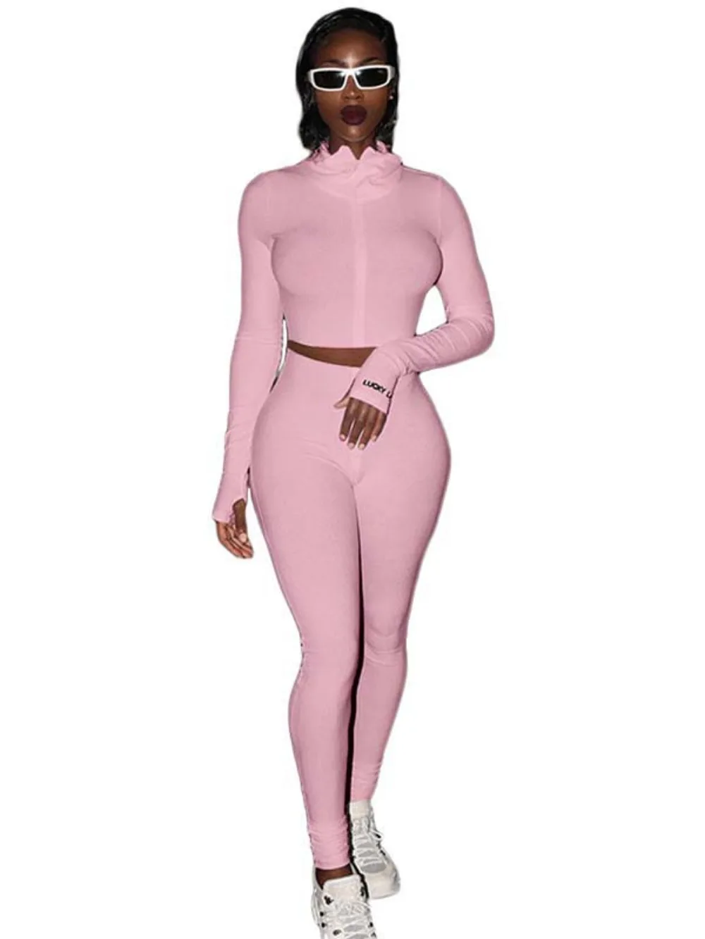 Women's 2 Piece Outfits Track Suits Long Sleeve Top Jogger Legging Pants Workout Sets for 2026 Winter