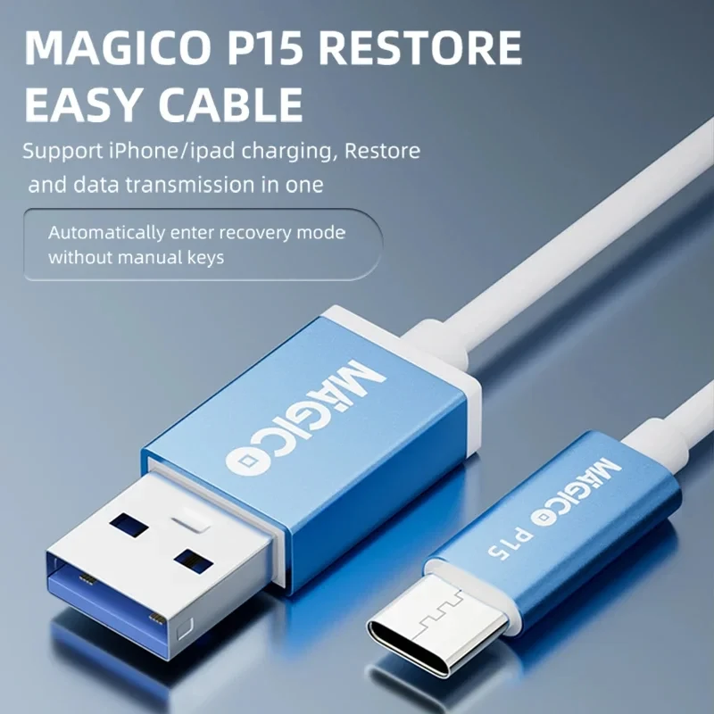 Magico P15 OSS typ C Port przywracania łatwy kabel do iPhone 15 szybkiego uruchamiania przejść do trybu odzyskiwania migające przywracanie kabla DFU — zdjęcie 5