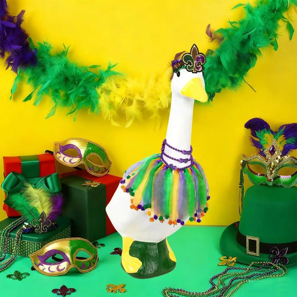 Falda de varias capas, ropa de plumas de ganso, falda de gasa esponjosa, disfraz con bordes de bolas de pelo, tocado de Mardi Gras para fiestas