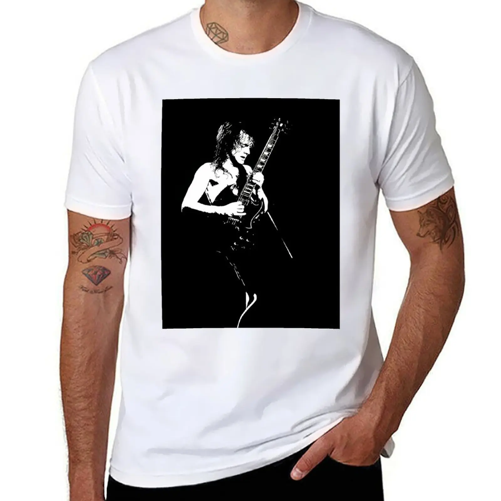 

Angus Young T-Shirt anime t shirts oversize cotton t shirt man T-Shirt
