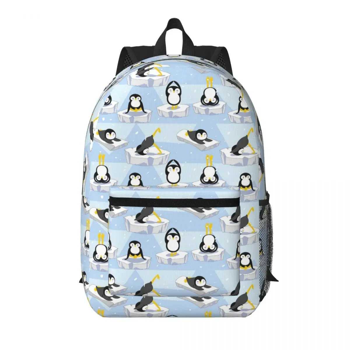 Playful Penguin Dance In Snow Student Backpack School Bag Hiking Travel Daypack for Men Women Bookbag Shoulder Bags