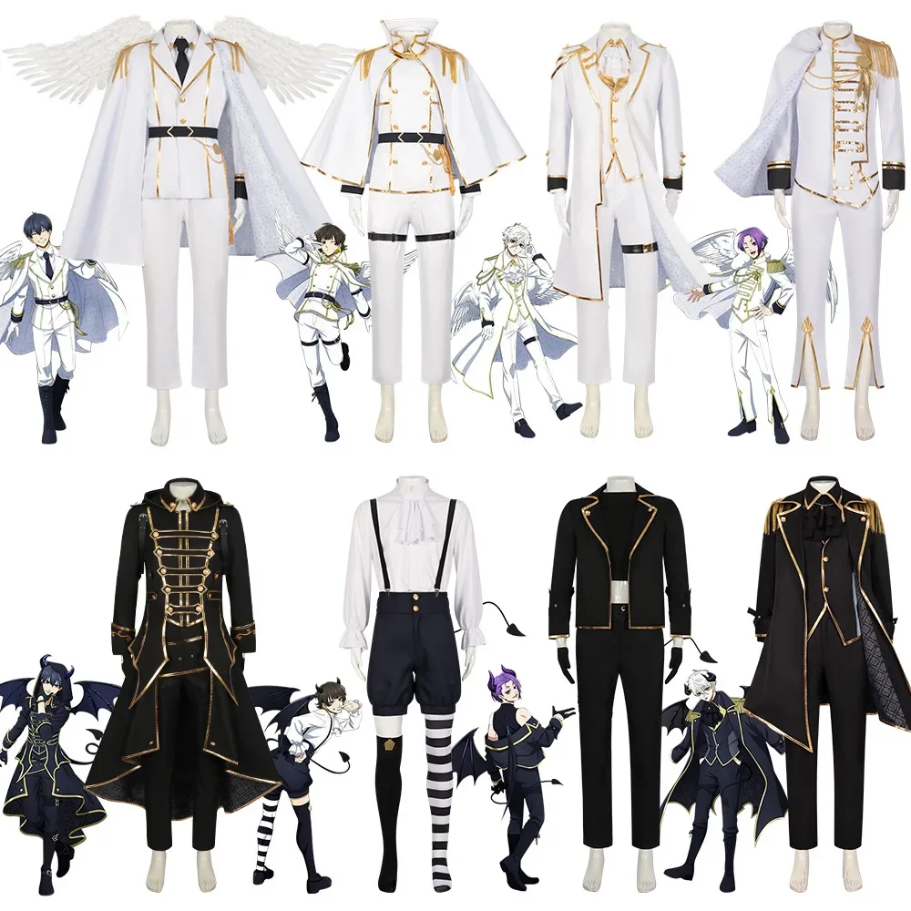 Anime Blue Lock Angels and Demons Mikage Reo Bachira Meguru Isagi Nagi Cosplay Costume Halloween Christmas Suit Uniform