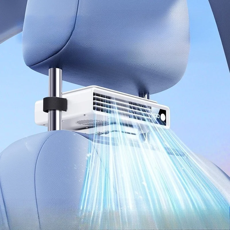 

Eary 30000mAh Clip on Fan for Car Sun Visor & Headrest Back Seat LED Display 360° Rotatable Auto Rear Seat Cooling Fan