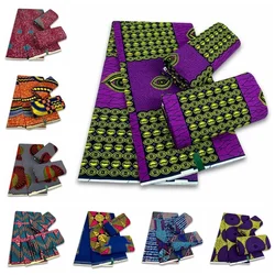 Most popular Veritable African Wax Real Fabric 100% cotton Ghana Nigeria Style 6 yards High Quality Ankara Prints wax Material