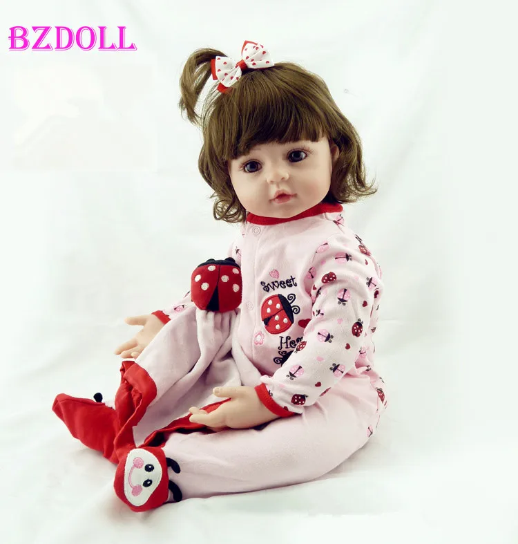 48 CM Cloth Body Silicone Reborn Doll Lovely Princess Babies Toys Birthday Present Christmas Gift Girls Brinquedos