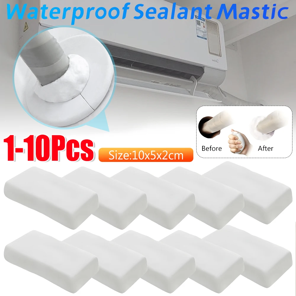 1-10PCS Waterproof Sealant Mastic Quick Mending Mud Duct Seal Repair Clay for Wall Hole Air Conditioning Hole