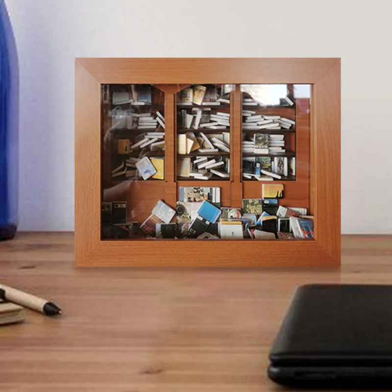 Armoire en bois faite à la main avec nettoyage l'inventaire, jouets décoratifs, boîtes à main décroissantes, bibliothèque en bois, instituts soulignés, 200