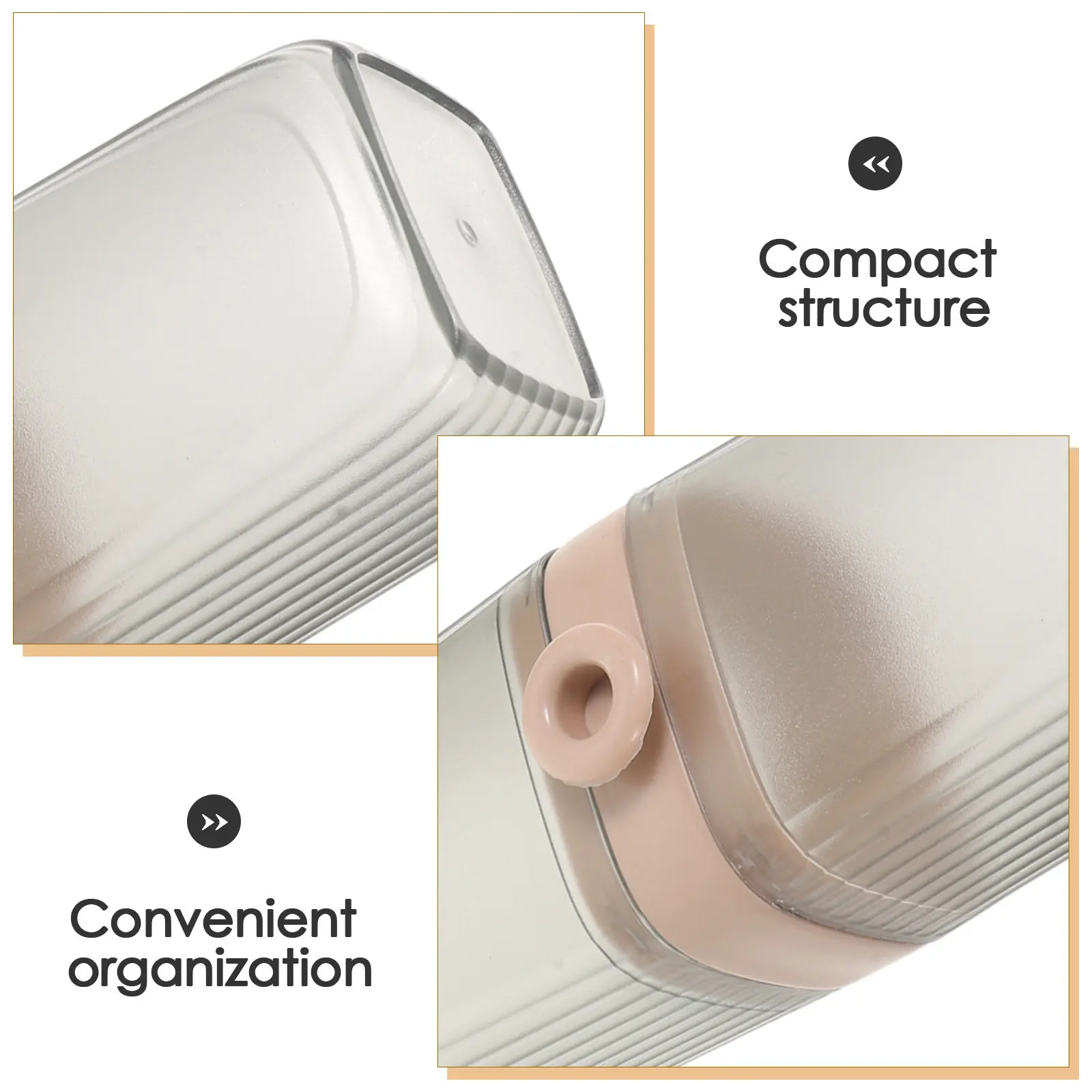 1Set Portable Toothbrush Holder Cup Set Compact Plastic Bathroom Accessories Travel Toothpaste Container Toothbrush Cup for Home