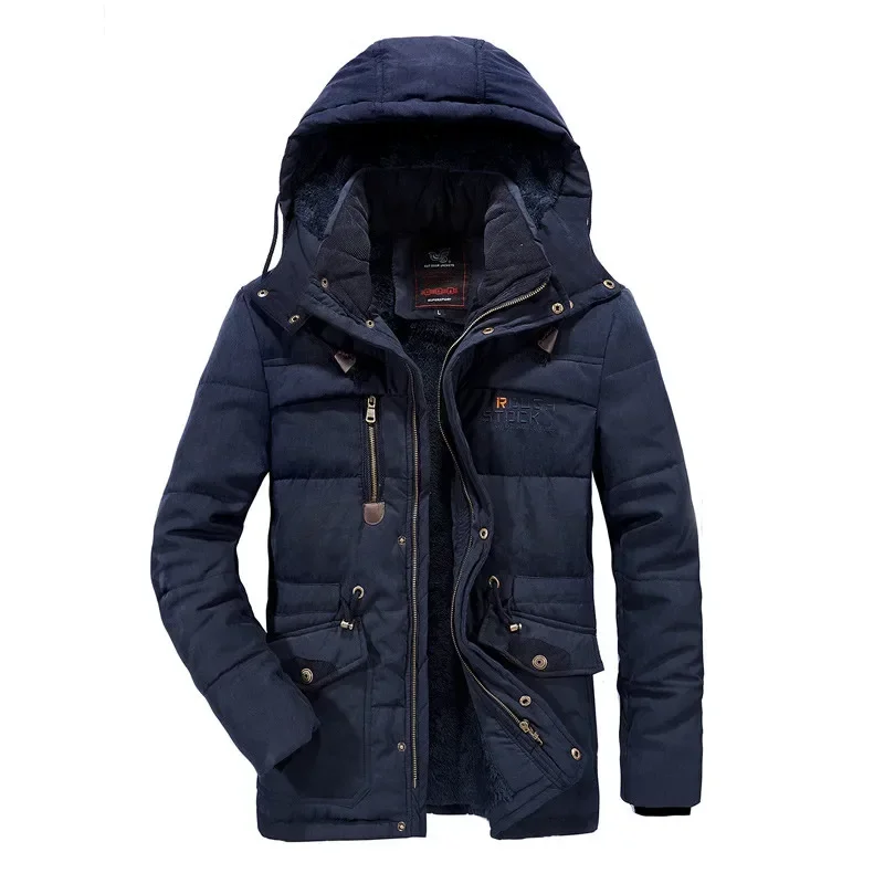 

Mens Winter Jackets Thicken Warm Parka Windbreaker Coat Military Outwear New Male High Quality Hooded Overcoat Big Size 7XL 8XL