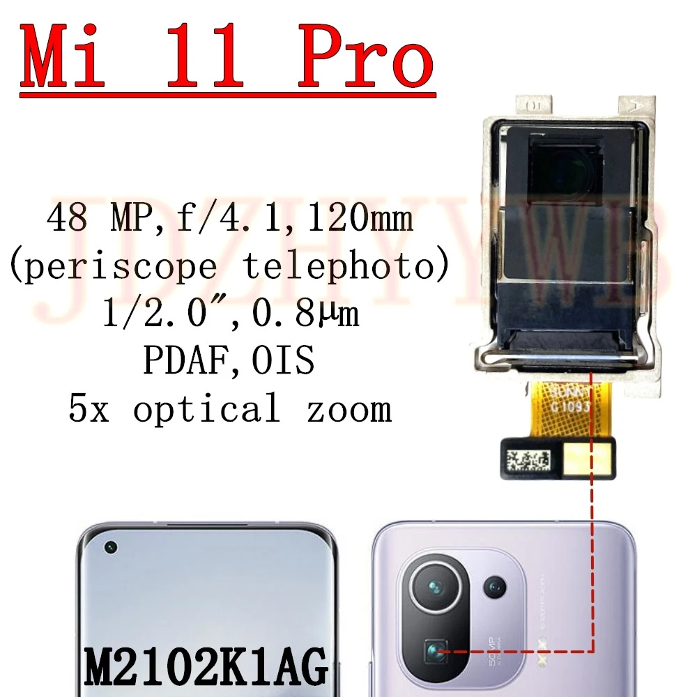 الكاميرا الأمامية والخلفية لشاومي Mi 11 Pro Mi11Pro أمامي Selfie واسع الرئيسي الخلفي التي تواجه وحدة الكاميرا أجزاء الكابلات المرنة #4