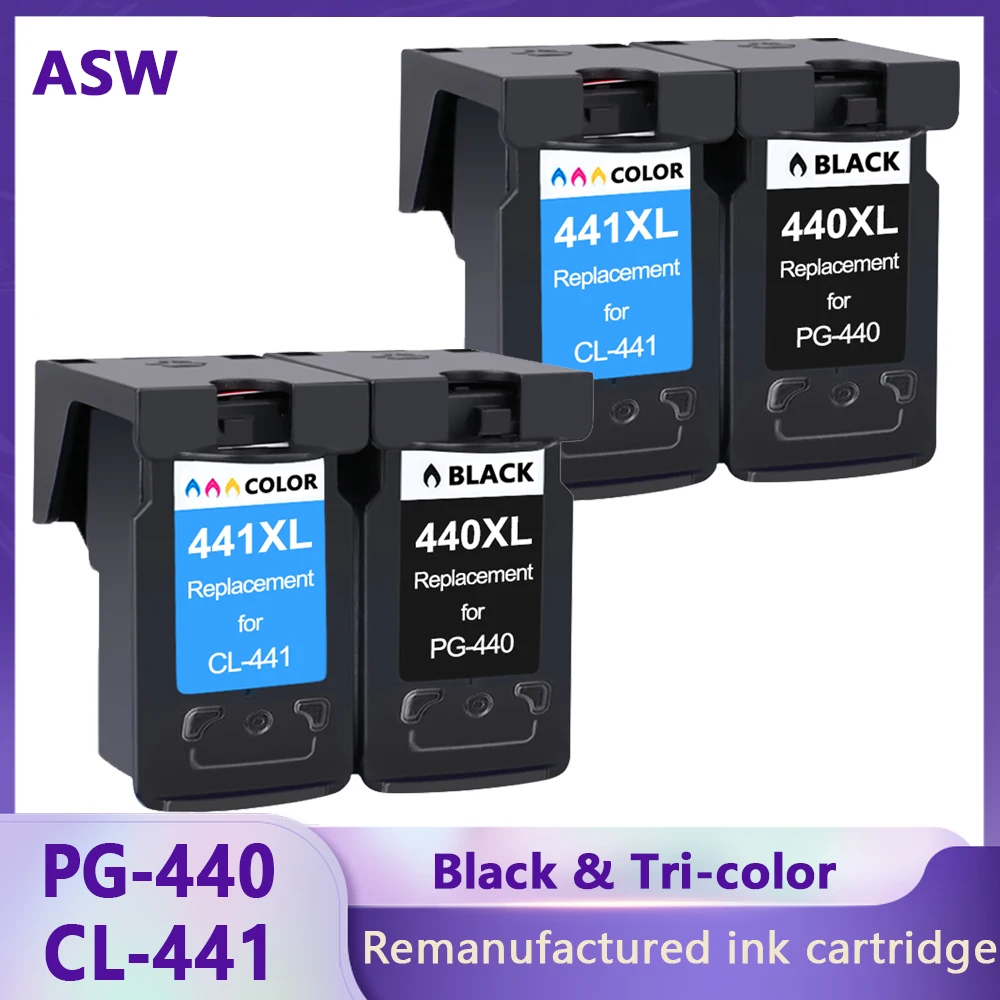 

For Canon PG-440XL CL-441XL Ink Cartridges PG440 CL441 Replacement for Canon Pixma MG2180 MG2240 MX378 MX438 MX518