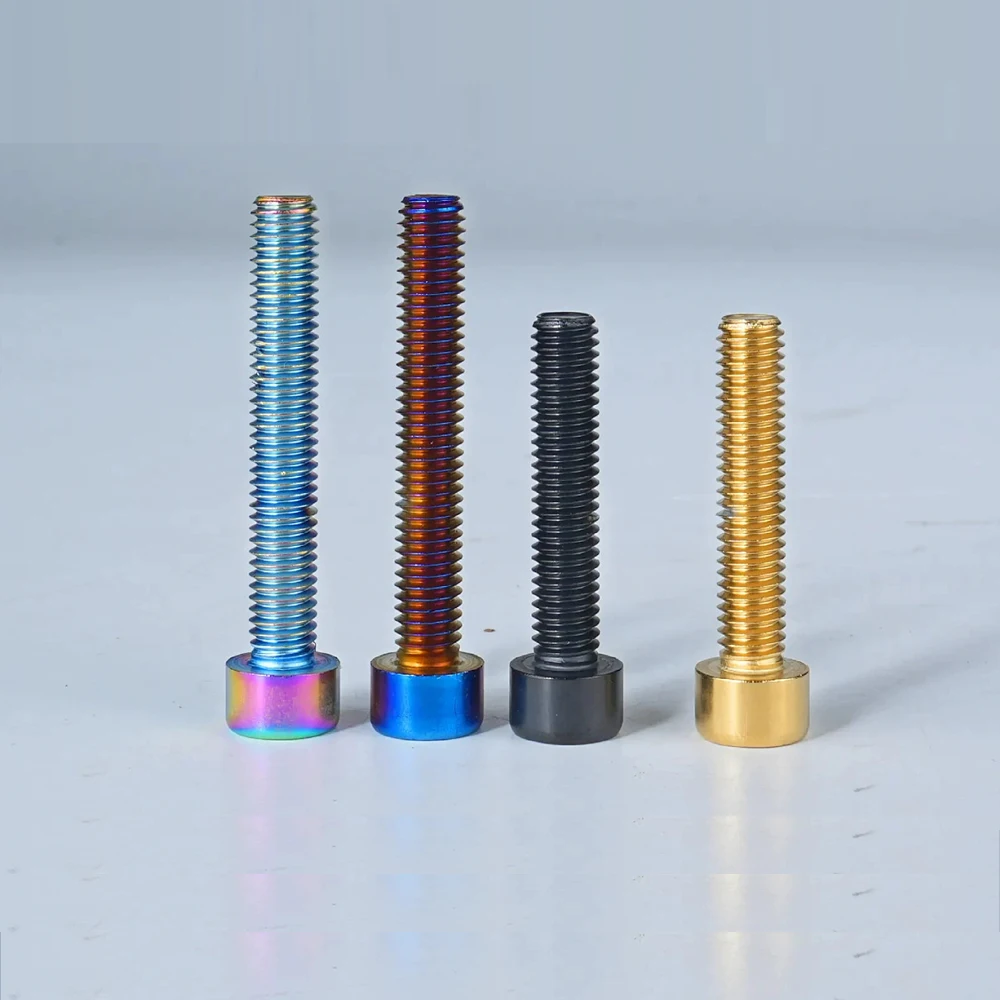 Yiqianyuan M3 M4 M5 M6 DIN912 Hex Socket Cap Head Screws SUS304 Stainless Steel Allen Key Bolts PVD Coating 4 Colors Available