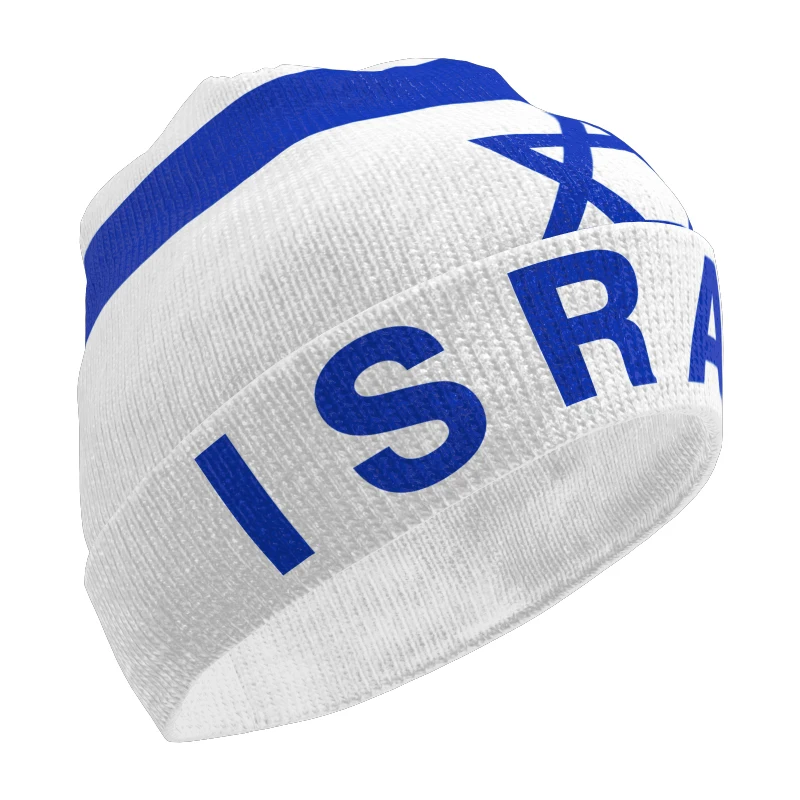 Israel Knitted Hats Free Custom Name Winter Cold Pullover Arabic Isr Judaism Flags Hebrew Arab Keep Warm Caps Il Hip Hop Beanies