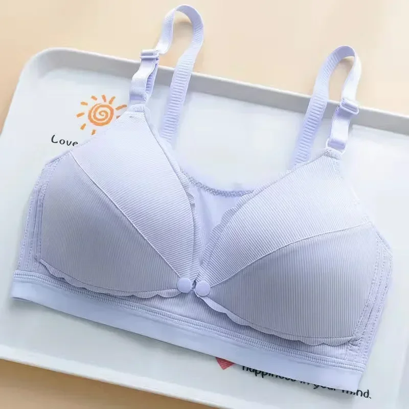 Reggiseno per allattamento premaman Stile con bottoni frontali Traspirante Leggero Taglie forti Adatto per le donne incinte Supporto per la raccolta dell'allattamento al seno