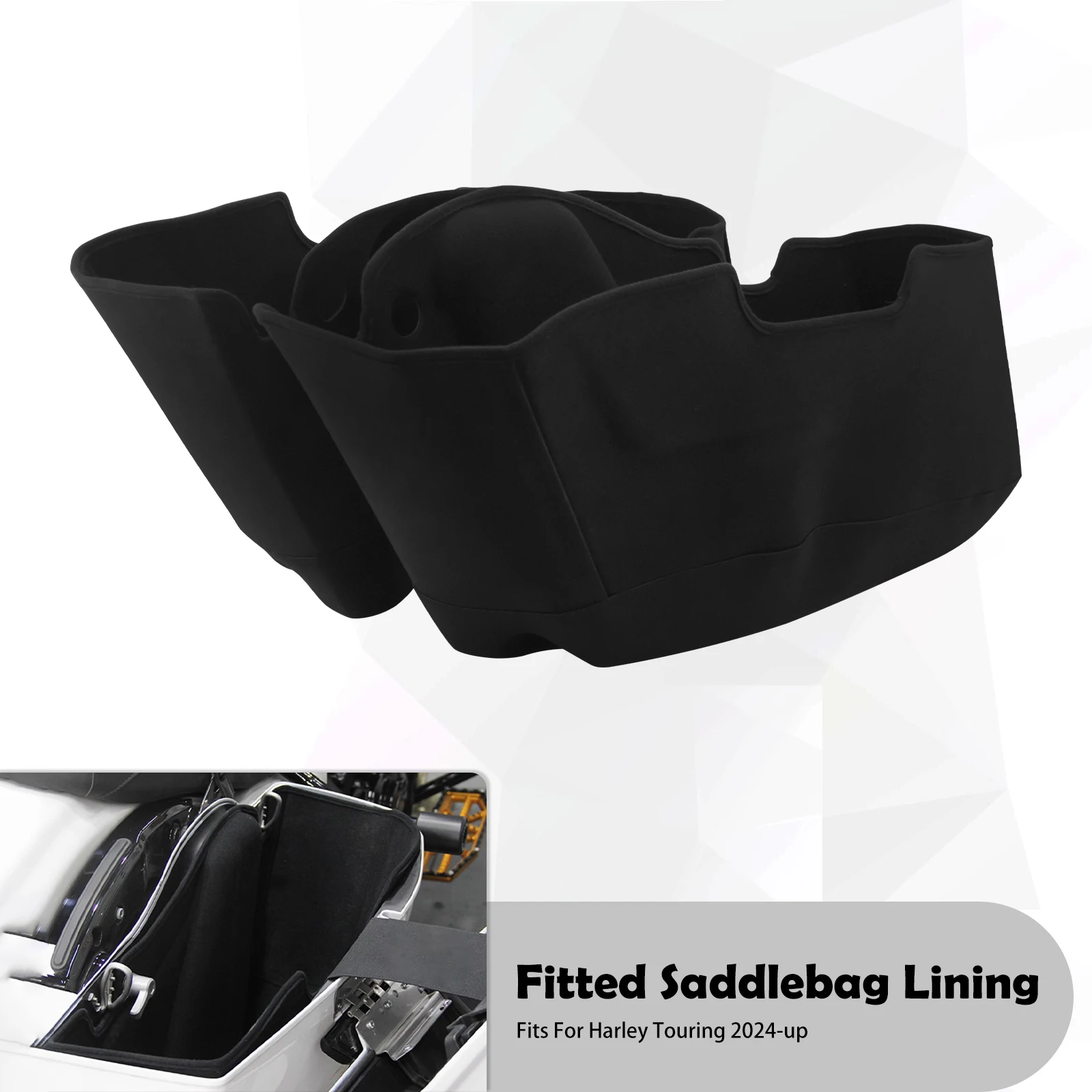 Motorcycle Saddlebag Liners Soft Premium Fitted Saddle Bag Lining For Harley Touring Road Glide 24-Up Street Glide CVO 23-Up