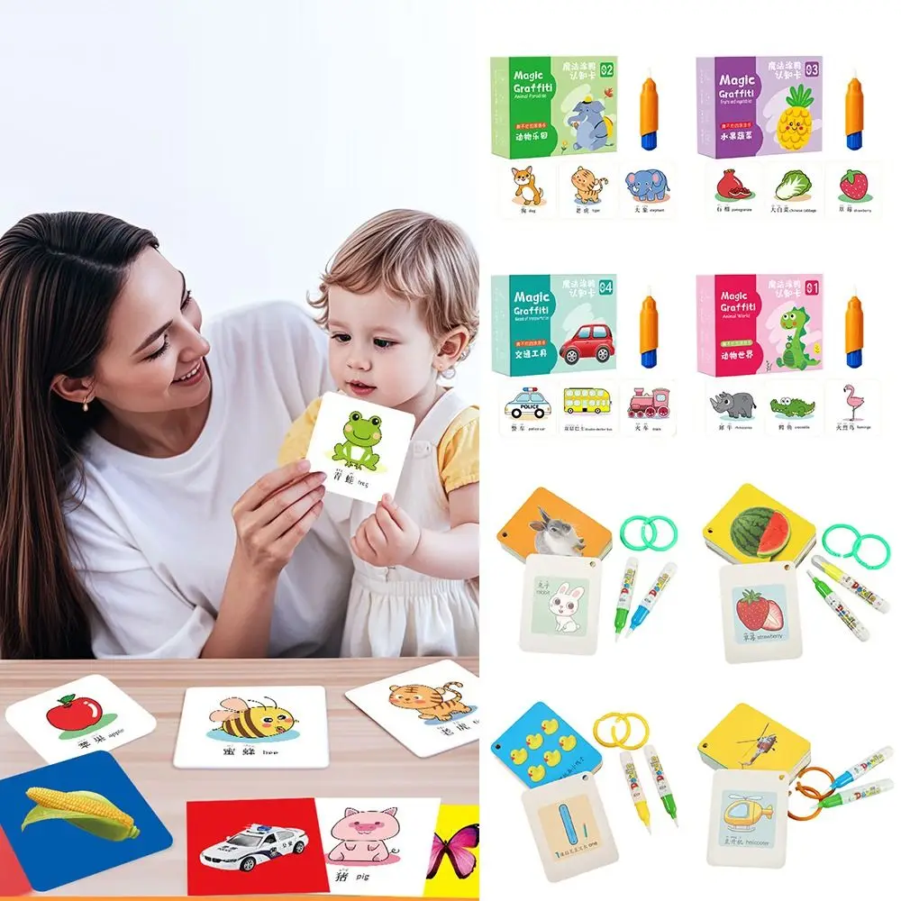 Cartoon Pattern Magic Water Drawing Cards Cannot Tear It Apart Graffiti Montessori Toys Various Theme Cognitive Card