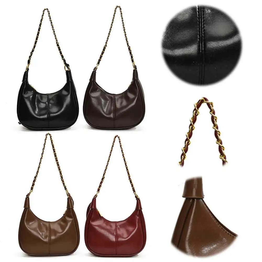 

Женская сумка в стиле ретро в форме полумесяца, большая вместительная повседневная сумка через плечо с регулируемым ремешком, модная сумка-саквояж, женская дорожная рабочая сумка