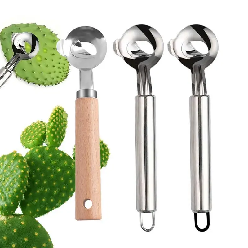 Stainless Steel Cactus Peeler Spoon 1Pcs Spoon Shaped Peeler for Home Kitchen Manual Tool N5Y7