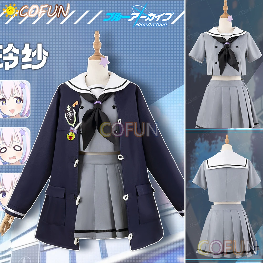 

COFUN Game Blue Archive Reisa Sailor Suit Cosplay Costume Halloween Outfits Game Costume Women JK Uniform