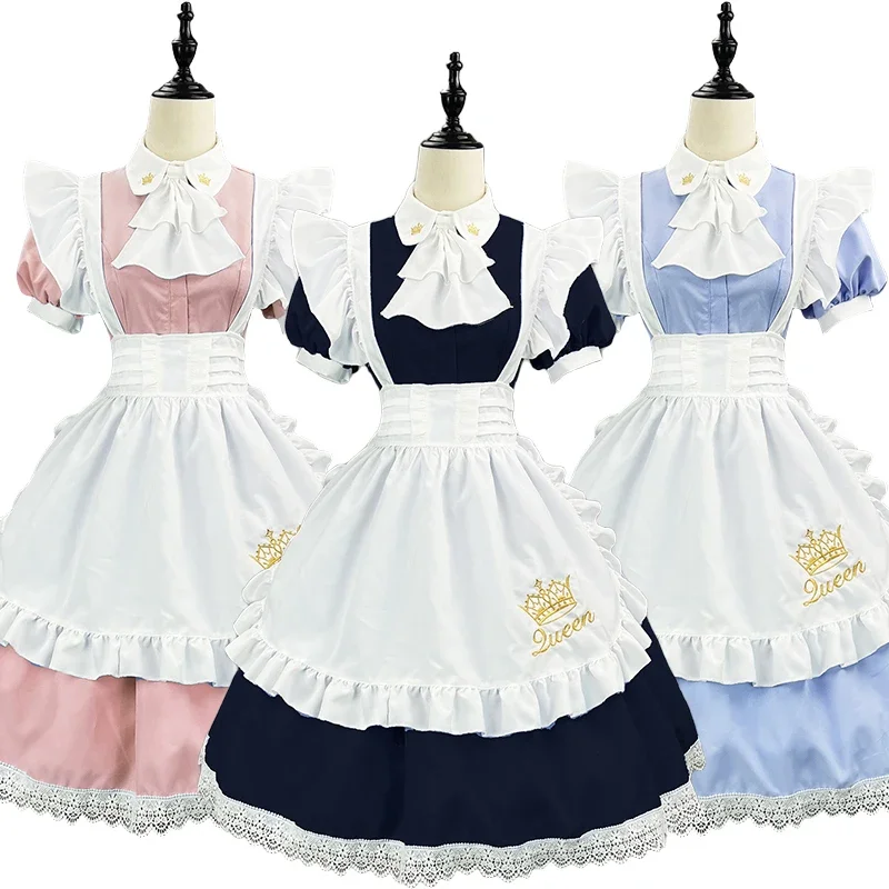 

S-5XL 4 Colors Maid Outfit Japanese Anime Cosplay Costume Cute Girls Performance Lolita Dress Women Party Role Playing Uniform
