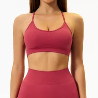Seamless Yoga Bra Summer Women Sports Fitness Back Cross Underwear For Woman Breathable Slim Fit Workout Top Female Yoga Bra - Image 3