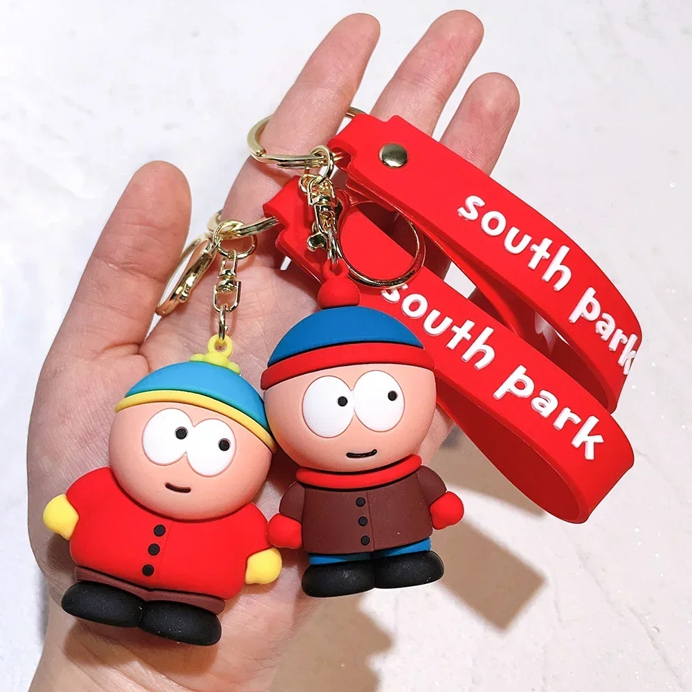 Cartoon South Park Bambole Portachiavi Figura anime Portachiavi Borse Kawaii Ciondolo Giocattolo per bambini Portachiavi per auto carino Zaini Pendenti Regalo