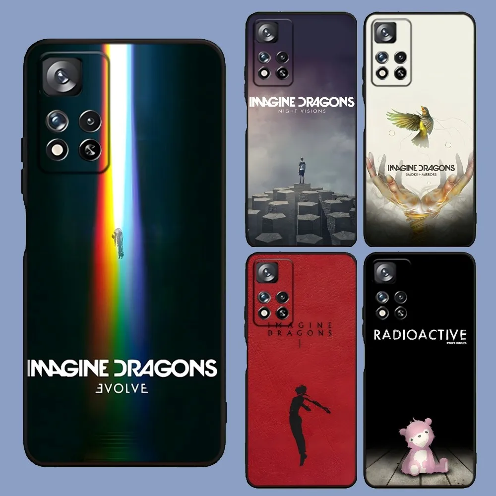 I-Imagine Dragons Eyes Closed Phone Case For Samsung Galaxy A13,A21s,A22,A31,A32,A52,A53,A71,A80,A91 Soft Black Cover