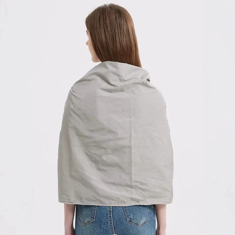Multi-use Radiation Blocking Fabric EMF Radiation Shielding Silver Fiber Scarf Anti Electromagnetic Wave Blanket Maternity Shawl
