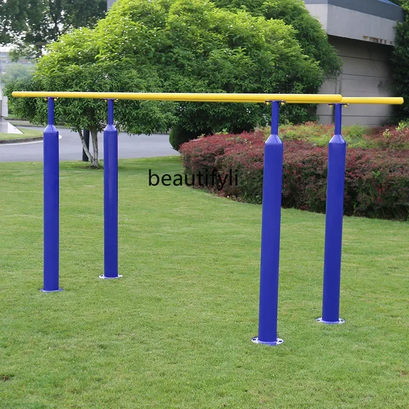 Outdoor parallel bars, community park square, community outdoor fitness equipment path