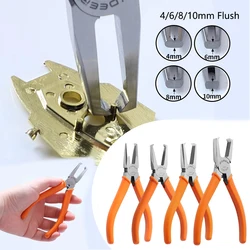 4/6/8/10mm Flush Multifunctional Jaw Plastic Cutting Pliers 90 Degree Double-Edged CR-V Tip Nipper,Sprue Burrs Cutting Hand Tool