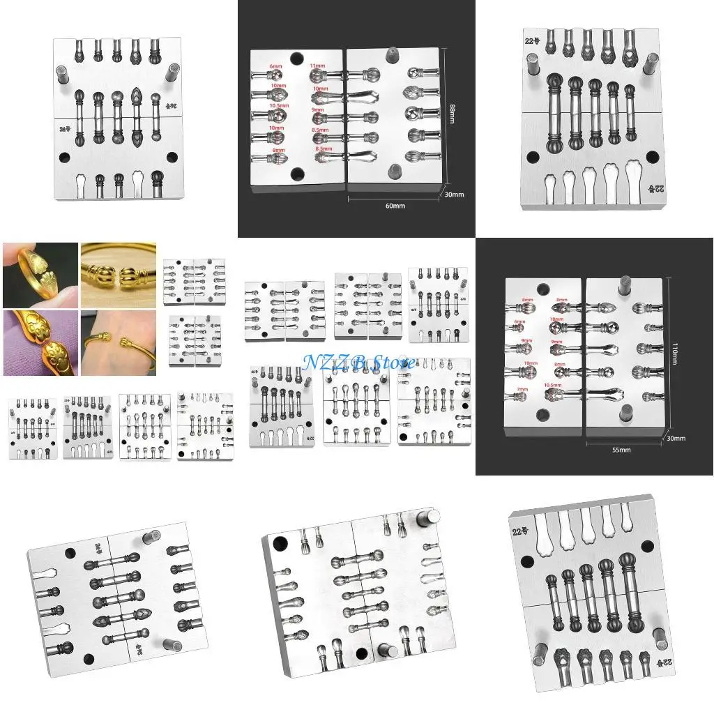 

T21F Комплексный набор форм для браслета из 10 предметов для изготовления ювелирных изделий, прочные материалы из углеродистой
