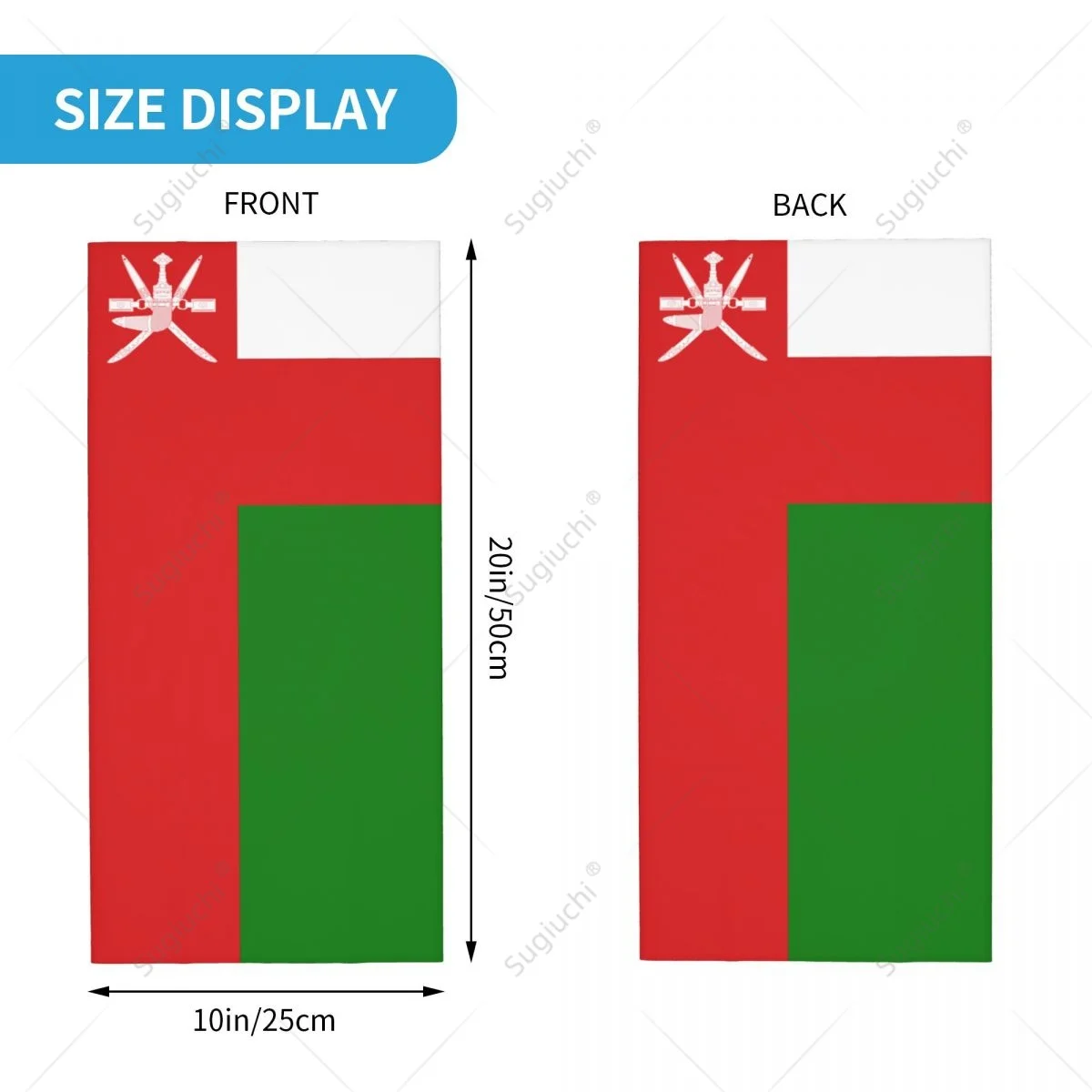 Unisex Oman Flag Neckerchief Scarf Neck Face Mask Scarves Neck Warmer Seamless Bandana Headwear Cycling Hiking - view 4