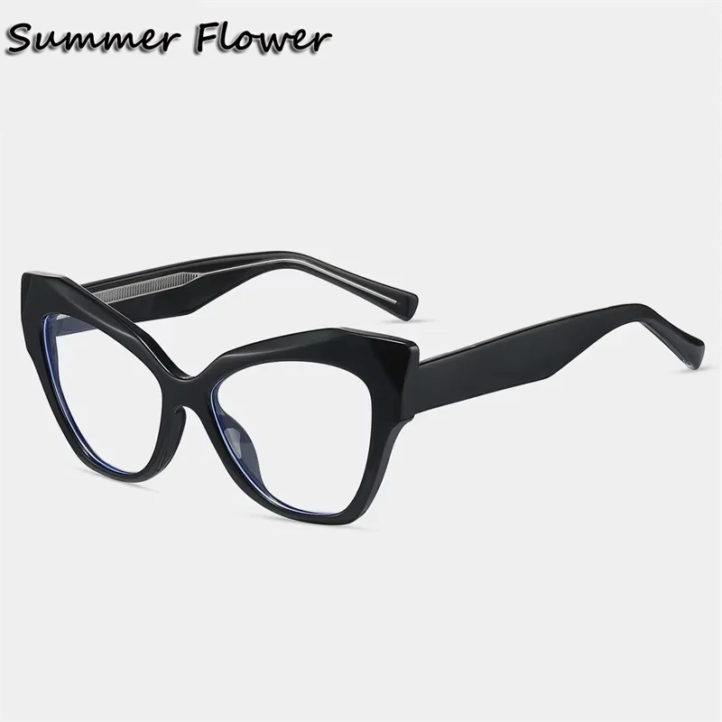 

Fashion Cat Eye Eyeglasses Optical Frame Transparent Lens Designer TR 90 Eyeglasses Women
