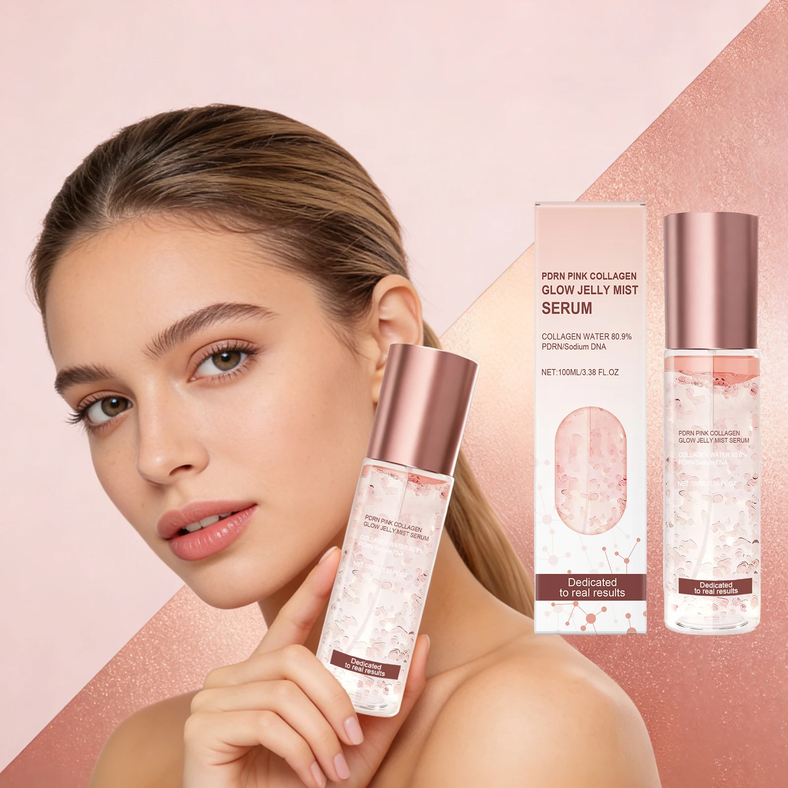 Hyaluronic Acid Face Essence Boost Skin Hydration Calm Facial Redness Firm Brighten Tone Light Texture Collagen Jelly Mist Serum