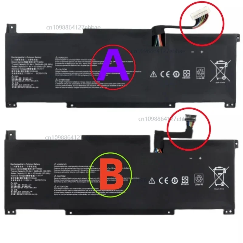 MS-1551 MS-1552 MS-1562 MS-1563 BTY-M494 BTY-M491 Battery For Modern 15 A11M 826TH 048FR 052XFR 099VN A11ML-455IT A11MU-602XPT