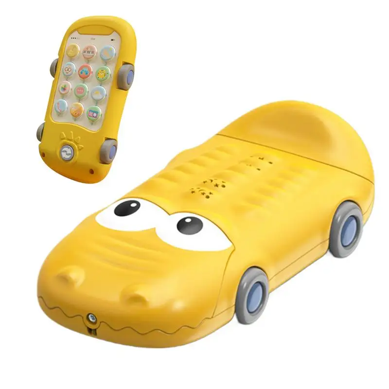 Kids Story Projector Toy Versatile Lighted Storybook Projector Toy Phone Cartoon Car Shape Educational Musical Storytelling Toys