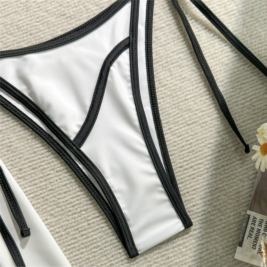 Neues 3-teiliges Bikini-Set mit Rock, Rüschen und Splicing-Design, Damen-Badebekleidung, dreiteiliger Bikini, Badeanzug, Badebekleidung, Schwimmbekleidung V7072 – Detail 14