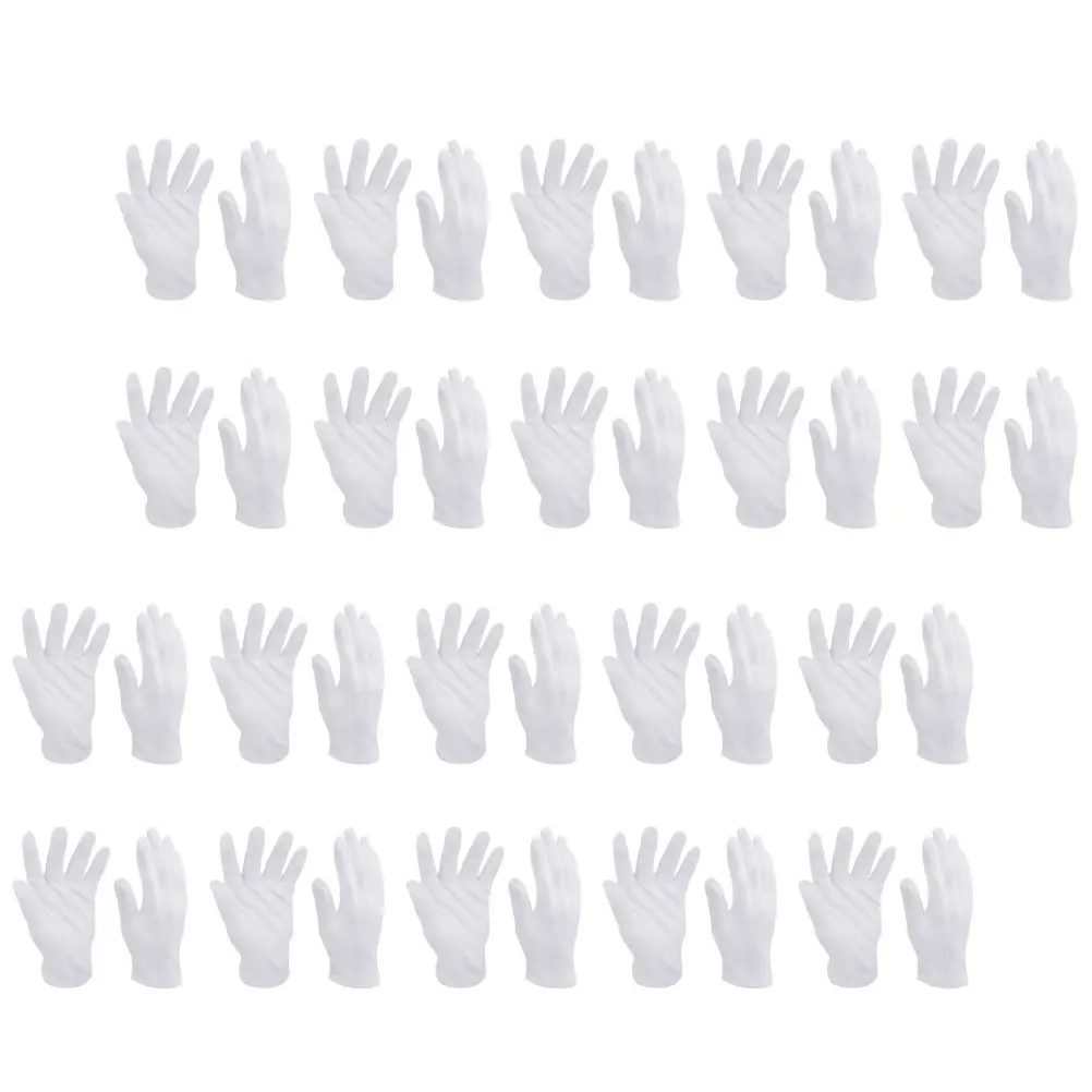 16 زوجًا من القفازات القطنية للمجوهرات، قفازات قطنية مرنة قابلة للغسل لفحص المجوهرات والتعامل مع الاستخدام الواقي #6